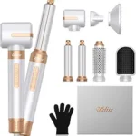 7-in-1 Hair Dryer Brush 110000 RPM – Professional Ionic Blow Dryer with Diffuser for Curly & Twisted Hair, Fast Drying & Salon-Quality Styling