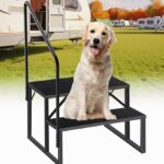RV Steps with Handrail – 2-Step Heavy Duty Camper Stairs