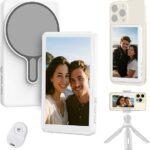 Magnetic Wireless Selfie Monitor Screen – Phone Rear-Camera Vlog & Live Stream Display