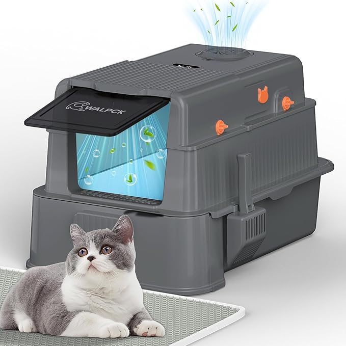 XXL Stainless Steel Cat Litter Box with Lid & Drawer – Rust-Proof, Easy-Clean Design with Scoop | ClassicBox