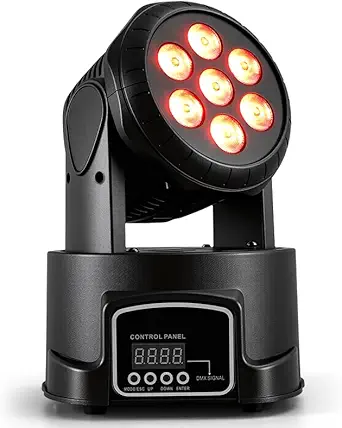 Best Moving Head LED Stage Light 2025 – 7×10W RGBW DJ Spotlight with DMX512 for Events & Clubs