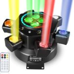 Best 150W 6-Arm Moving Head Stage Light 2025 – RGBW Bee-Eye DJ Light with DMX512 & Strobe Effects