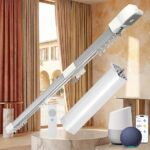 Smart Curtain Track Kit with WiFi Motor – Pre-Assembled Telescopic Curtain Rod, Alexa & Google Compatible