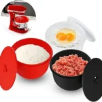 Silicone Bowl Liners with Lids for KitchenAid 6-Qt Bowl-Lift – 3-Pack Extra-Thick Dough Proofing Covers