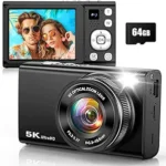 Best 5K 96MP Digital Camera 2026 – Dual Lens Autofocus Vlogging Camera with 6X Optical Zoom for YouTube