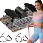 Rock Stepper Side to Side Low-Impact Exercise Machine – Compact Lateral Stepper with Resistance Bands for Full Body Home Workout