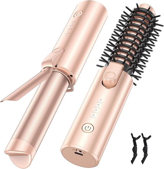 Hair Curling Brush Hot Air Styler – Volumizing Blow Dryer Brush for Curling, Styling, Straightening & Salon-Quality Hair at Home