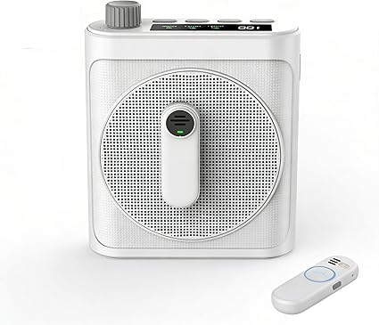 15W Wireless Voice Amplifier with Dual Magnetic Lavalier Microphones, Bluetooth 5.3 Portable PA System with Noise Reduction, 15-Hour Rechargeable Waist-Mounted Speaker for Teachers, Tour Guides & Yoga Instructors