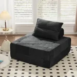 Modern Modular Sectional Sofa with Deep Seat & Adjustable Backrest – 39.37" Chenille Compressed Couch for Living Room, Bedroom & Lounge