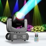 120W Moving Head Light – Professional DJ LED Stage Beam Spotlight with 8 Gobos, 8 Colors & DMX512 Control
