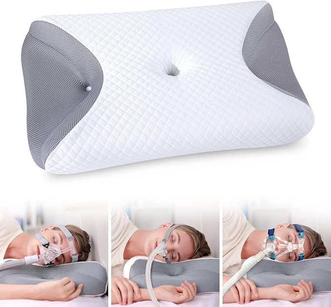 Pillow for Side Sleepers – Neck Support Pillow to Reduce Mask Pressure & Air Leaks
