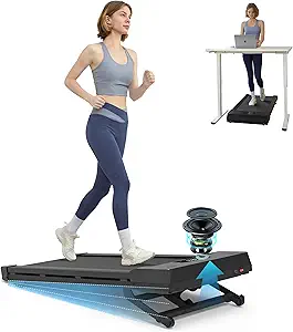 Walking Pad Treadmill – 12% Auto Incline Under Desk Treadmill 450 lbs Capacity with Bluetooth (5 MPH)