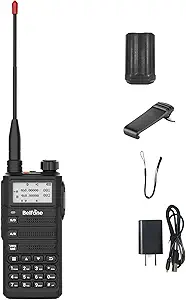 Professional Two-Way Radio – 5W Waterproof VHF/UHF Walkie Talkie with FM Radio & Flashlight
