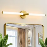30-Inch Gold LED Bathroom Vanity Light – Dimmable 360° Wall Sconce for Mirror, Bedroom & Living Room