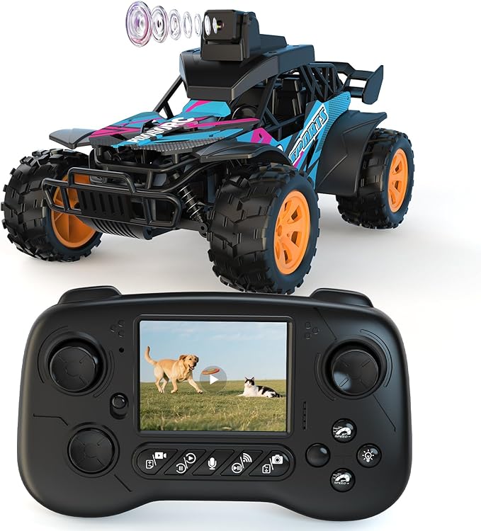 RC Car with Camera – 2.4GHz Off-Road Remote Control Truck with LCD Screen & Live Video