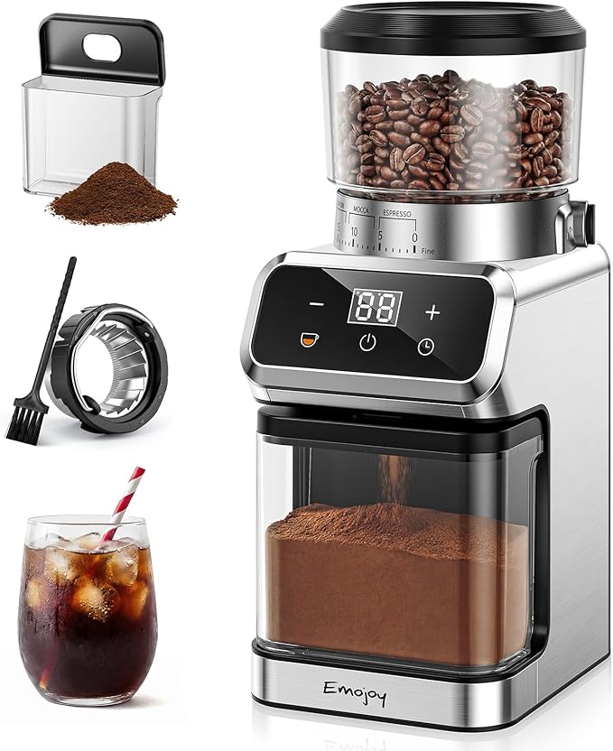 Electric Burr Coffee Grinder – Conical Burr Grinder with 30 Grind Settings & Touchscreen Control