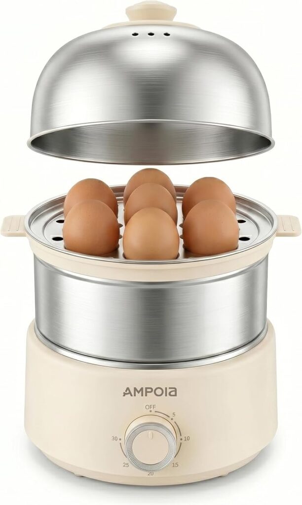14 Egg Electric Egg Cooker – Rapid Stainless Steel Egg Boiler with Timer & Auto Shut-Off