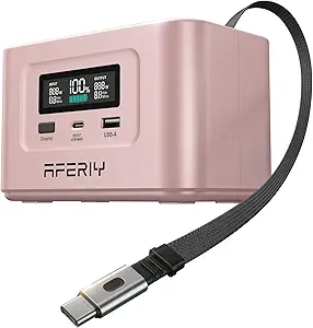 Portable Power Station 99.2Wh/31000mAh, Solar Rechargeable Battery Pack with Dual USB-C PD 3.0 Fast Charging, TSA Approved for Travel, Camping & Emergencies
