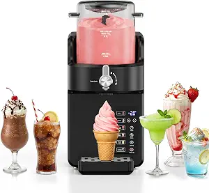 2-in-1 Slushie Machine for Home, Slushy & Soft Serve Ice Cream Maker with Rapid Chill, 6 Presets, No Ice Required, 15-Min Frozen Drinks & Desserts