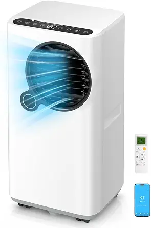 Portable Air Conditioner with WiFi – 6-in-1 Smart AC Unit for Rooms up to 750 Sq. Ft., Quiet Sleep Mode, Dehumidifier & Fan with Child Lock