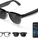 AI Smart Glasses with Camera, 4K Photo & 1080P Video Recording, Real-Time Translation, Bluetooth 5.3, AI Voice Assistant, Open-Ear Audio, Smart Glasses for Vlogging, Cycling, Hiking, Travel & Business