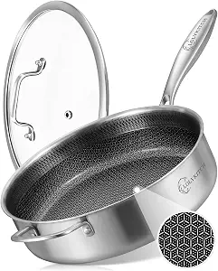 Best 6-Quart Large Frying Pan with Lid (2026) – 12-Inch Hybrid Ceramic Nonstick Deep Skillet