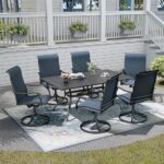7-Piece Outdoor Furniture Set Review (2026): Best Navy Patio Dining Set with 360° Swivel Chairs