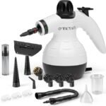 Handheld Steam Cleaner with 16 Accessories, 500ML Water Tank, Safety Lock, Multi-Surface Steam Cleaner for Home, Kitchen, Bathroom, Floors, Grout, Windows & Car, White