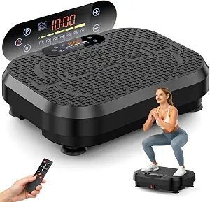 Vibration Plate Exercise Machine, 199 Speeds & 7 Workout Modes, 450 LB Capacity, Whole Body Vibration Platform for Lymphatic Drainage, Fitness, Muscle Toning & Home Workouts