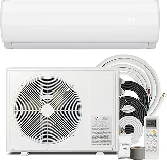 12000 BTU Mini Split Air Conditioner Heat Pump, 19 SEER2 Inverter Ductless AC, 115V System for Rooms Up to 750 Sq. Ft., Pre-Charged Condenser, Installation Kit & Remote Control, White