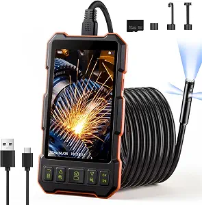 Best 50FT Triple-Lens Inspection Camera (2026) – 1080P Endoscope with 5" IPS Screen & Split-Screen View