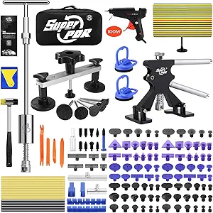 Best 169-Piece PDR Dent Puller Kit (2026) – Paintless Dent Repair Tool Set with 100W Glue Gun & Slide Hammer