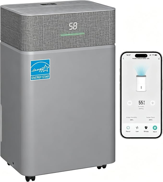Best 50-Pint Dehumidifier for Basement (2026) – Energy Star 3,500 Sq. Ft. Smart WiFi Dehumidifier