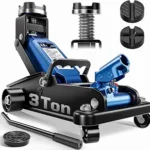 3 Ton Floor Jack, 6600 LBS Heavy-Duty Hydraulic Car Jack, Alloy Steel Quick-Lift Floor Jack with Cross-Shaped Rubber Pad, 7.1–20.9" Lift Range for SUVs, Trucks & Vans