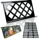 30-Pack Modular Trading Card Risers, Black Acrylic Card Display Stands, Stackable & Adjustable Card Holders for Pokémon, Sports Cards, MTG & Collectibles