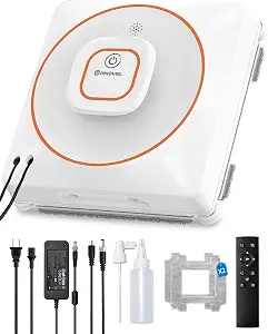 Window Cleaning Robot, 8KPa Strong Suction Glass Cleaner with Automatic Water Spray, Anti-Fall Safety System & Smart Path Planning, Robotic Window Cleaner for High-Rise Windows, Glass Doors, Mirrors & Tiles